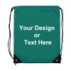 ezpencils, Drawstring Bags-Custom Image and/or Text- Teal ezpencils, Drawstring Bags-Custom Image and/or Text- Teal