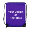 ezpencils, Drawstring Bags-Custom Image and/or Text- Purple ezpencils, Drawstring Bags-Custom Image and/or Text- Purple