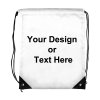 ezpencils, Drawstring Bags-Custom Image and/or Text- White ezpencils, Drawstring Bags-Custom Image and/or Text- White