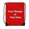 ezpencils, Drawstring Bags-Custom Image and/or Text- Red ezpencils, Drawstring Bags-Custom Image and/or Text- Red