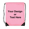ezpencils, Drawstring Bags-Custom Image and/or Text- Pink ezpencils, Drawstring Bags-Custom Image and/or Text- Pink