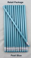 ezpencils - 12 pkg. Blank Hexagon Pencils - Pearl Blue ezpencils - 12 pkg. Blank Hexagon Pencils - Pearl Blue
