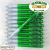 Personalized Buzz Pen, Translucent Green Body Clear Grip 12 pkg. Personalized Buzz Pen, Translucent Green Body Clear Grip 12 pkg.