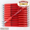 Personalized Particle Pen, Clear Red Body and Accents 12 pkg Personalized Particle Pen, Clear Red Body and Accents 12 pkg