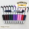 Gripper Pen, White Body, Assorted Colors, 12 pkg - Custom Image Gripper Pen, White Body, Assorted Colors, 12 pkg - Custom Image