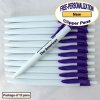 Personalized Clipper Pen, Clear Body with a Purple Clip 12 pkg Personalized Clipper Pen, Clear Body with a Purple Clip 12 pkg