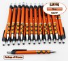 Spot Pen-Silver Accents, Orange Body & Spotted Grip-Blanks-50pkg Spot Pen-Silver Accents, Orange Body & Spotted Grip-Blanks-50pkg