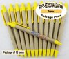 Salvage Pen, Cardboard Body, Yellow Accents 12 pkg -Custom Image Salvage Pen, Cardboard Body, Yellow Accents 12 pkg -Custom Image