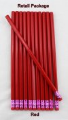 ezpencils - 12 pkg. Blank Hexagon Pencils - Red ezpencils - 12 pkg. Blank Hexagon Pencils - Red