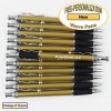 Gold Body - Silver Clip/Top/Bottom, Black Grip Wave Pen 12 pkg. Gold Body - Silver Clip/Top/Bottom, Black Grip Wave Pen 12 pkg.