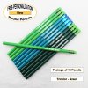 ezpencils - Personalized Tricolor-Green Round Pencil - 12 pkg ezpencils - Personalized Tricolor-Green Round Pencil - 12 pkg