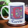 Floral Initial 11 oz. Mug Floral Initial 11 oz. Mug