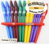 Willowy Pen, Assorted Body, White Gripper, 12pkg - Custom Image Willowy Pen, Assorted Body, White Gripper, 12pkg - Custom Image