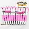 Gripper Pen, White Body, Pink Grip, 12 pkg - Custom Image Gripper Pen, White Body, Pink Grip, 12 pkg - Custom Image