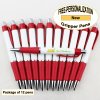 Gripper Pen, White Body, Red Grip, 12 pkg - Custom Image Gripper Pen, White Body, Red Grip, 12 pkg - Custom Image