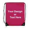 ezpencils, Drawstring Bags-Custom Image and/or Text- Hot Pink ezpencils, Drawstring Bags-Custom Image and/or Text- Hot Pink