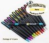 Radiant Pen, Black Body, Assorted Colors 12pkg, Custom IMG Radiant Pen, Black Body, Assorted Colors 12pkg, Custom IMG