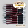 Personalized Bullet Pen, Burgundy Body Silver Accents 12 pkg Personalized Bullet Pen, Burgundy Body Silver Accents 12 pkg