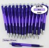 Grid Pen - Clear Purple Body with Grid Grip - Blanks - 50pkg Grid Pen - Clear Purple Body with Grid Grip - Blanks - 50pkg