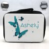 Personalized Butterfly Theme - Black School Lunch Box for kids Personalized Butterfly Theme - Black School Lunch Box for kids