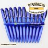 Cyclone Pen, Blue Body, Silver Accents, 12 pkg -Custom Image Cyclone Pen, Blue Body, Silver Accents, 12 pkg -Custom Image