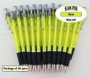 Wave Pens-Yellow Body Silver Accents, Black Grip-Blanks-50pkg Wave Pens-Yellow Body Silver Accents, Black Grip-Blanks-50pkg