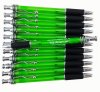 Green Body - Silver Clip/Top/Bottom, Black Grip Wave Pen 12 pkg. Green Body - Silver Clip/Top/Bottom, Black Grip Wave Pen 12 pkg.