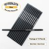 ezpencils -Custom Matte Black Round Pencil Black Eraser- 12 pkg ezpencils -Custom Matte Black Round Pencil Black Eraser- 12 pkg