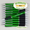 Personalized Bullet Pen, Green Body Silver Accents 12 pkg Personalized Bullet Pen, Green Body Silver Accents 12 pkg