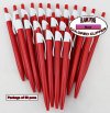 Colored Clipper Pen -Red Body with White Clip-Blanks- 50pkg Colored Clipper Pen -Red Body with White Clip-Blanks- 50pkg