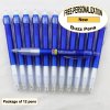 Buzz Pen, Blue Body, White Grip, 12 pkg - Custom Image Buzz Pen, Blue Body, White Grip, 12 pkg - Custom Image