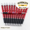 Wave Pen, Red Body, Black Grip, 12 pkg - Custom Image Wave Pen, Red Body, Black Grip, 12 pkg - Custom Image
