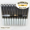 Buzz Pen, Black Body, White Grip, 12 pkg - Custom Image Buzz Pen, Black Body, White Grip, 12 pkg - Custom Image