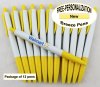Breeze Pen, White Body with Yellow Accents 12 pkg - Custom Image Breeze Pen, White Body with Yellow Accents 12 pkg - Custom Image