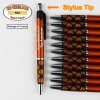 Elegant Tip and Stylus Click - Solid Orange Body & Spotted Grip Elegant Tip and Stylus Click - Solid Orange Body & Spotted Grip