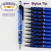 Elegant Tip and Stylus Click - Solid Blue Body & Spotted Grip Elegant Tip and Stylus Click - Solid Blue Body & Spotted Grip
