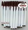 Slim Pen -White Body and Brown Accents- Blanks - 50pkg Slim Pen -White Body and Brown Accents- Blanks - 50pkg