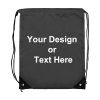 ezpencils, Drawstring Bags-Custom Image and/or Text- Grey ezpencils, Drawstring Bags-Custom Image and/or Text- Grey