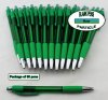 Particle Pen - Green Body, Clicker and Grip - Blanks - 50pkg Particle Pen - Green Body, Clicker and Grip - Blanks - 50pkg
