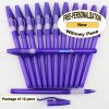 Willowy Pen, Purple Body, White Gripper, 12pkg - Custom Image Willowy Pen, Purple Body, White Gripper, 12pkg - Custom Image