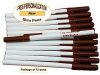 Personalized - Slim Pens - White Body with Brown Cap, Black Ink Personalized - Slim Pens - White Body with Brown Cap, Black Ink