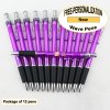 Wave Pen, Purple Body, Black Grip, 12 pkg - Custom Image Wave Pen, Purple Body, Black Grip, 12 pkg - Custom Image
