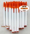 Slim Pen -White Body and Orange Accents- Blanks - 50pkg Slim Pen -White Body and Orange Accents- Blanks - 50pkg