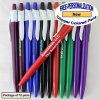 Personalized Colored Clip Pen, Assorted Body White Clip 12 pkg Personalized Colored Clip Pen, Assorted Body White Clip 12 pkg