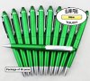 Touch Pen - Green Body, Silver Accents - Blanks - 50pkg Touch Pen - Green Body, Silver Accents - Blanks - 50pkg