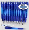 Grid Pen - Clear Dark Blue Body with Grid Grip - Blanks - 50pkg Grid Pen - Clear Dark Blue Body with Grid Grip - Blanks - 50pkg