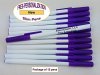 Personalized - Slim Pens - White Body with Purple Cap, Blue Ink Personalized - Slim Pens - White Body with Purple Cap, Blue Ink