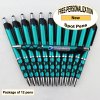 Spot Pen, Silver/Black Accents, Teal Body, 12 pkg-Custom Image Spot Pen, Silver/Black Accents, Teal Body, 12 pkg-Custom Image