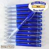 Personalized Buzz Pen, Translucent Blue Body Clear Grip 12 pkg. Personalized Buzz Pen, Translucent Blue Body Clear Grip 12 pkg.