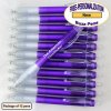 Personalized Buzz Pen, Translucent Purple Body Clear Grip 12 pkg Personalized Buzz Pen, Translucent Purple Body Clear Grip 12 pkg